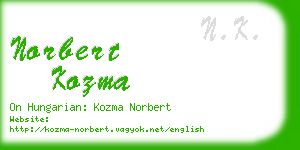 norbert kozma business card